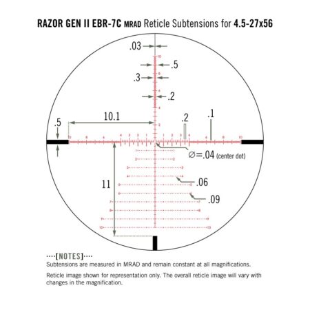 Vortex Razor HD Ge II 45-27x56 ir ffp ebr 7c mrad
